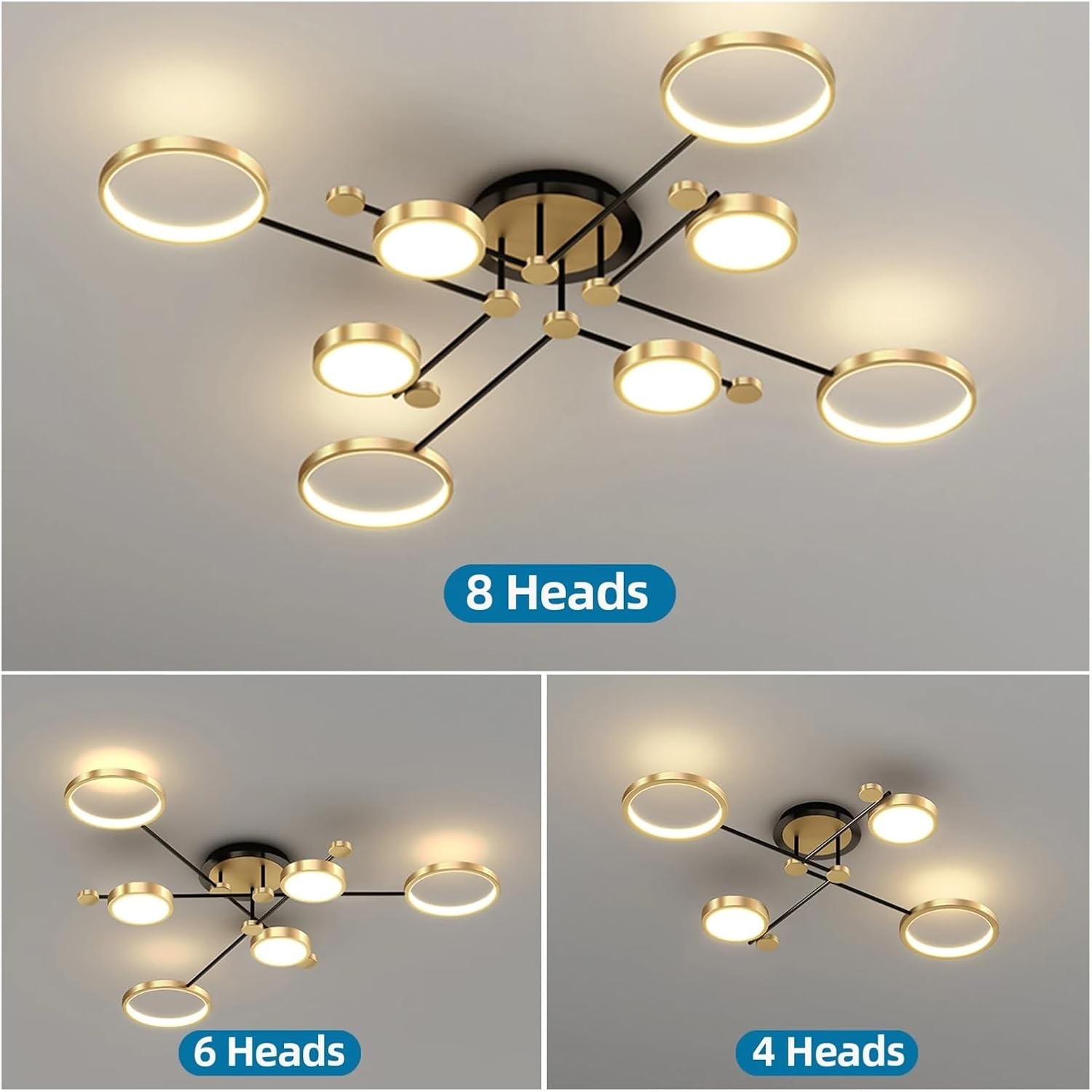 Modern Pendant Light LED Nordic Lamp Gold Black Ceiling Chandelier Dining Table Light Dimming Remote Control Lighting Fixture,luminaire
