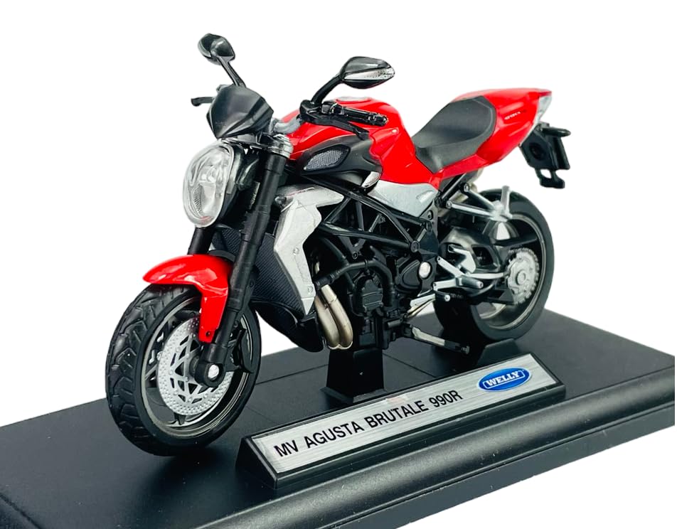 DromaderWelly MV Augusta Brutale 990R Red with Socket 1:18 1/18 Metal Model Motorcycle Die Cast New in Box