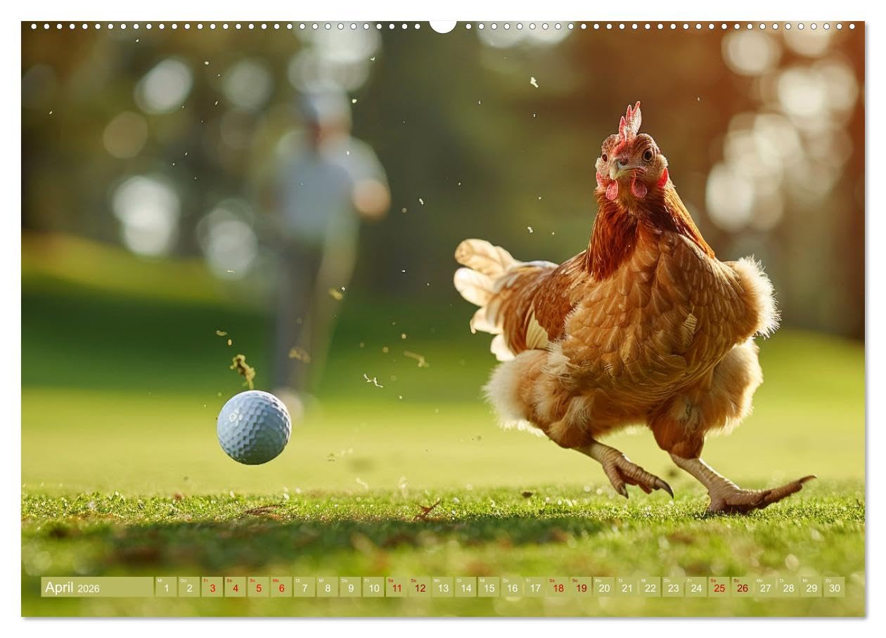 Tierische Balljunkies (hochwertiger Premium Wandkalender 2026 DIN A2 quer), Kunstdruck in Hochglanz: Ballsport und Tiere zusammen, das garantiert eine lustige Zeit