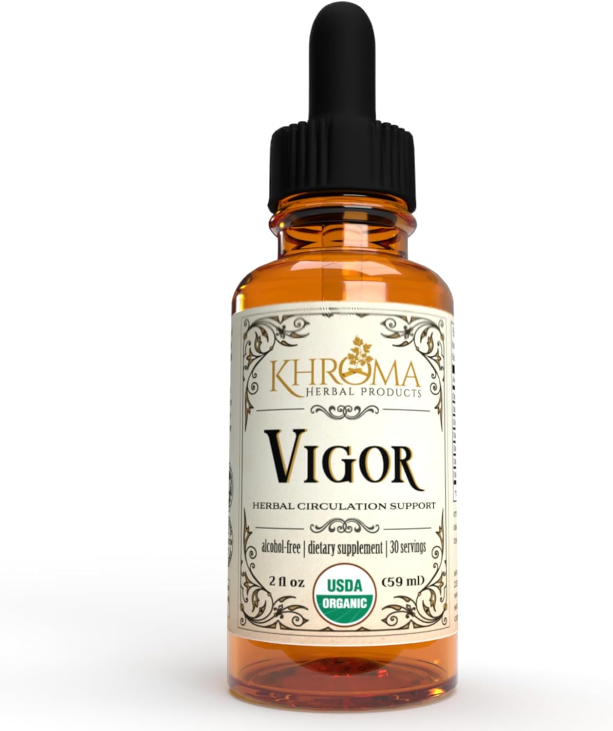 Vigor - Organic Circulation Complex - Absolutely The Most Effective Circulatory Support You'll Ever Take - 2 oz Liquid - 30 Servings