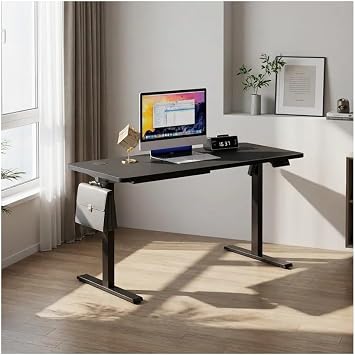 adornist - Yüksekliği Ayarlanabilir Ergonomik Bilgisayar & Çalışma Masası - Tek Motorlu (2 Hafızalı) (Siyah, 120 * 60)