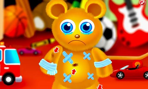 Urso de pelúcia cuidando