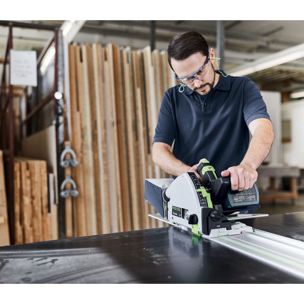 Festool Scie plongeante sans fil festool tsc 55 5,2 kebi-plus/xl-fs - 2 batteries 18v, chargeur + lame ø160mm + rail fs1400/2-577006