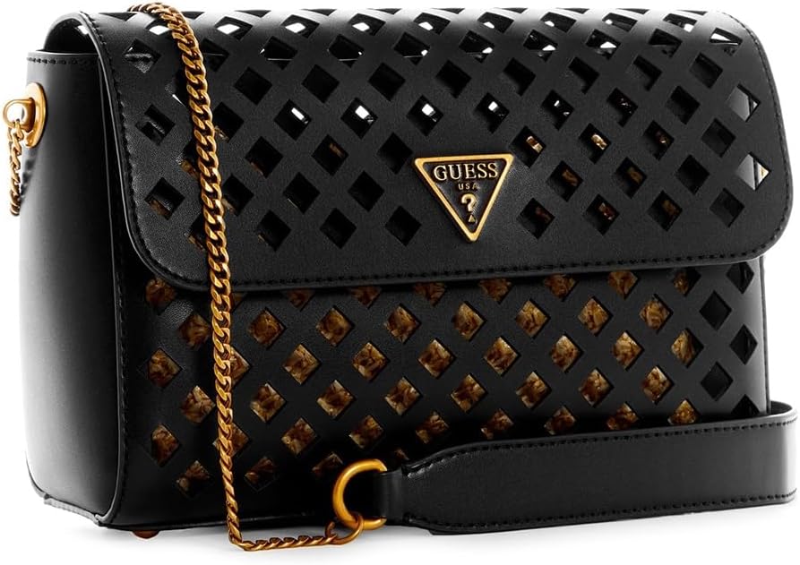 Guess AQUA CROSSBODY FLAP Women's Bag, Black