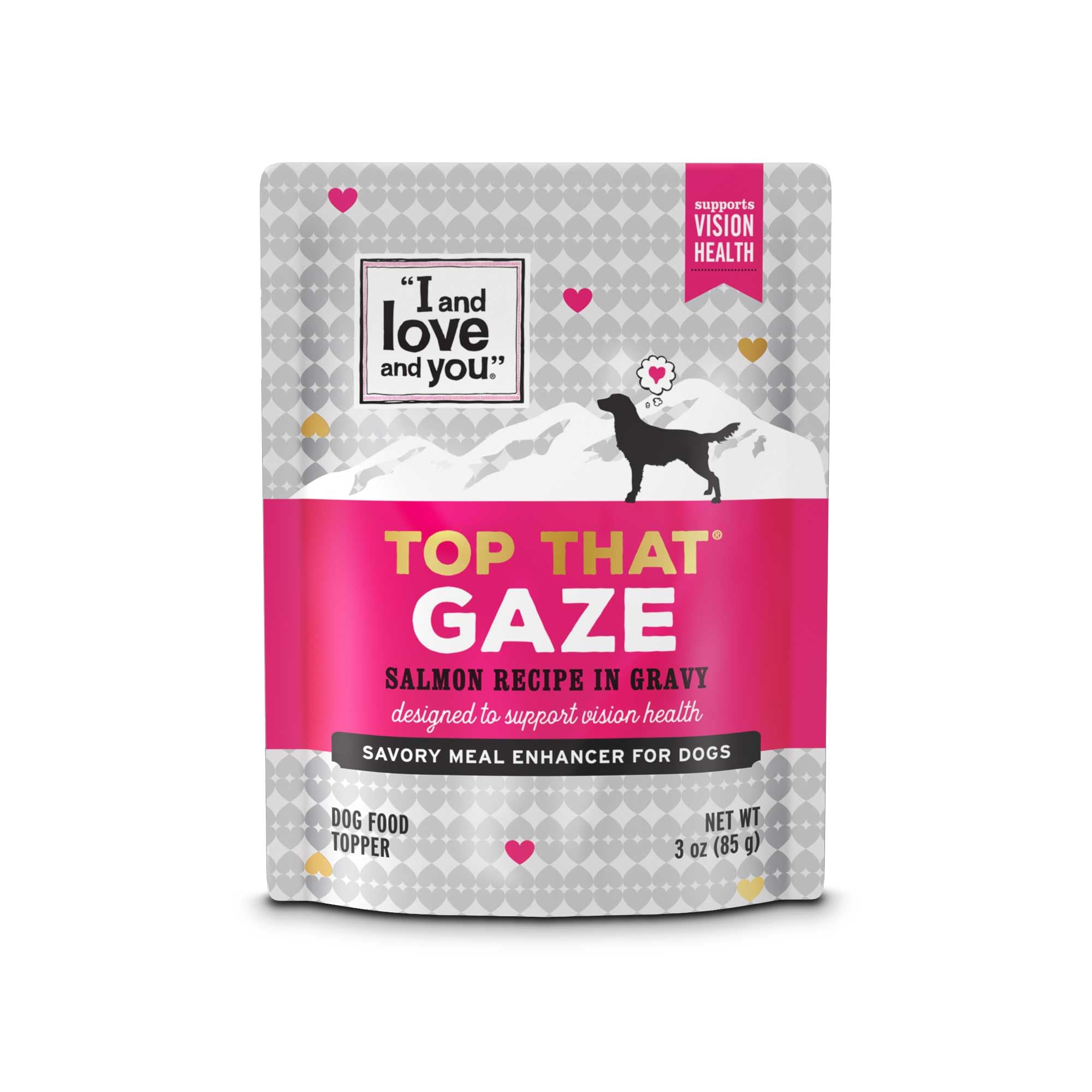 I AND LOVE AND YOU Top that Gaze Wet Dog Food Topper, Salmon | 3oz(12 Pack)