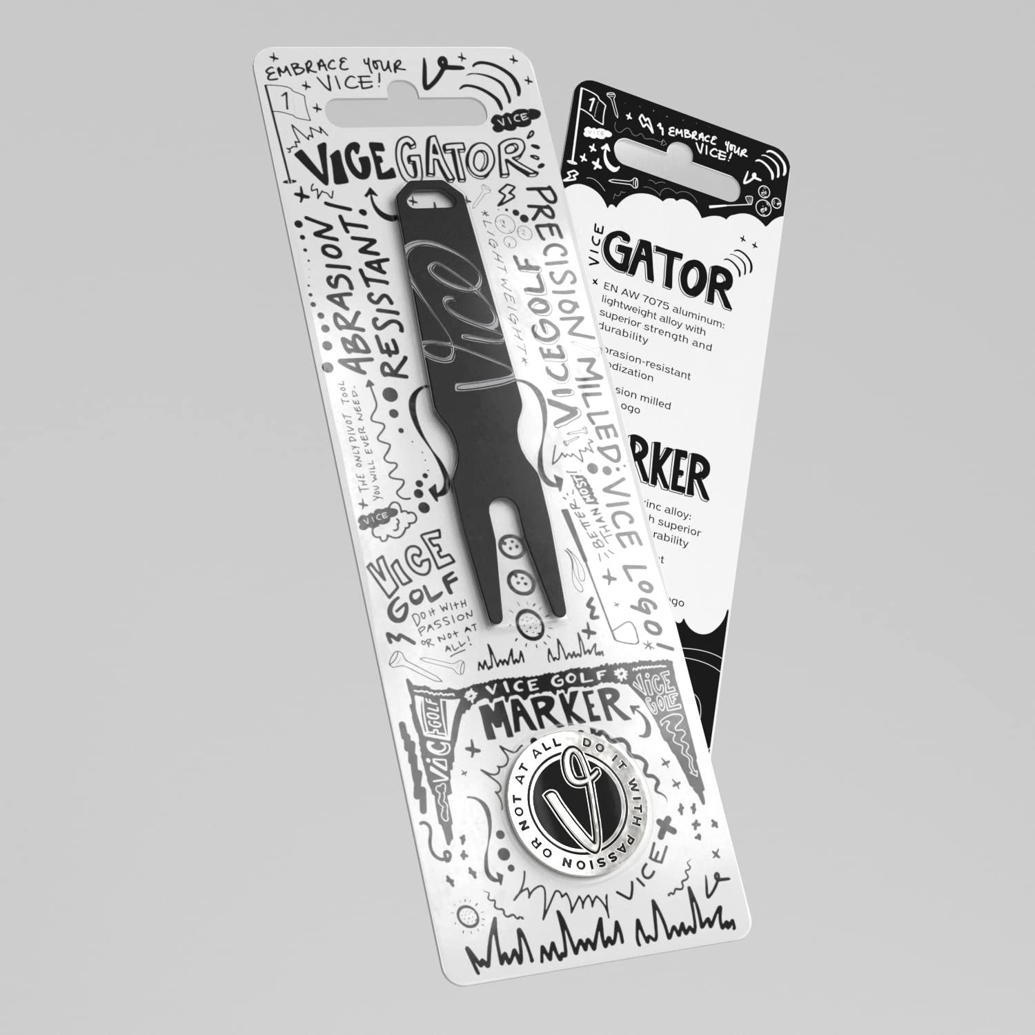 Vice Golf Gator Pitchgabel + Ballmarker Set