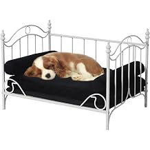 Pet Sofa Bed, Cat Bed,Dog Bed,Cat Couch,Pet Couch,Metal Frame and Detached Velvet Cushion,Cool Dog Couch for Small Cats &Dogs&Puppy Summer Using White