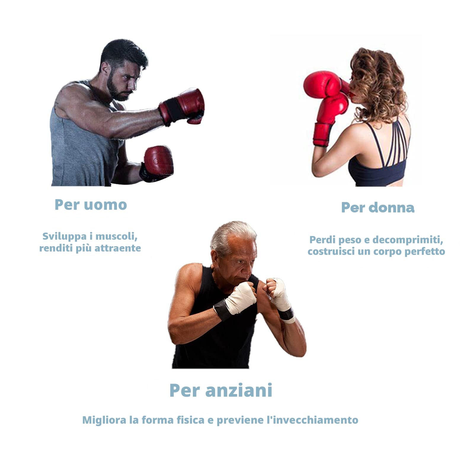 Set sacco da boxe - 100cm sacchi da boxe pesanti per adulti, pelle PU di alta qualità, kickboxing per arti marziali, allenamento MMA, Punch sandbag per allenamento fitness boxe (senza riempimento)