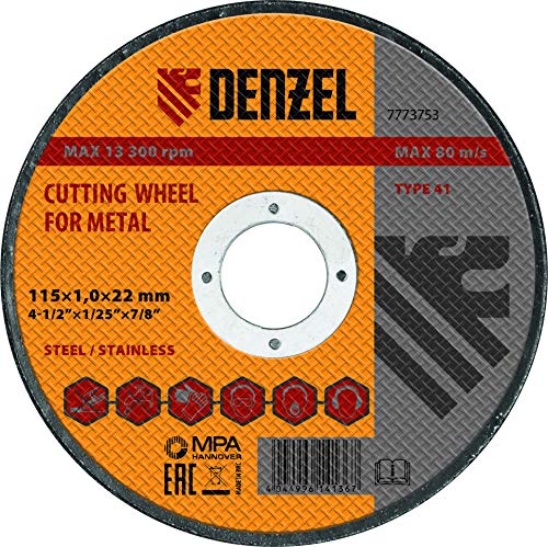 DENZELMetal Grinding Wheel (Type 42-4-1/2-Inch X 1/8-Inch X 5/8-Inch-11)