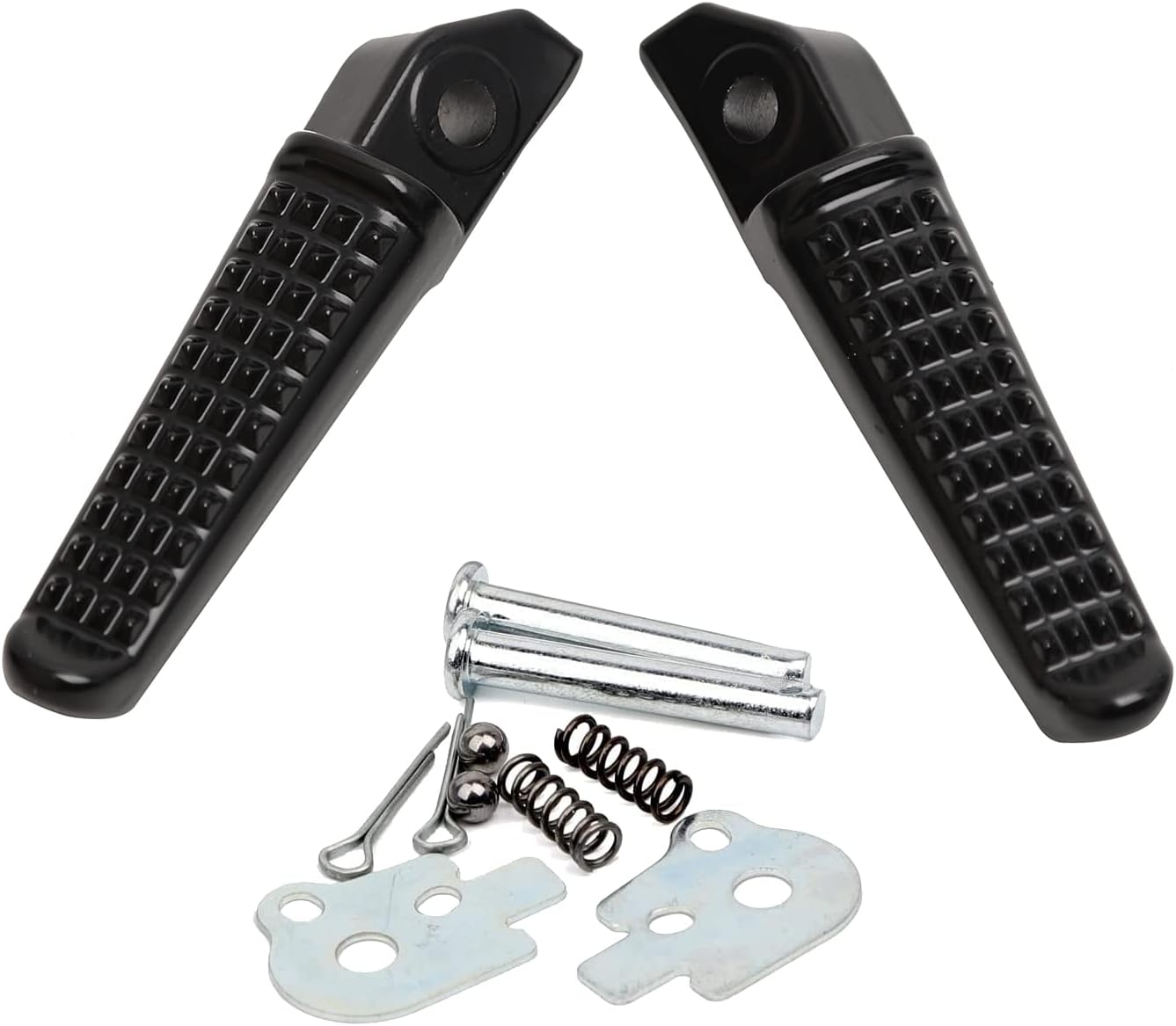 Minho Black Motorcycle Foot Pegs, for Honda Grom MSX125, Front Rear Compatible Footrest Pegs