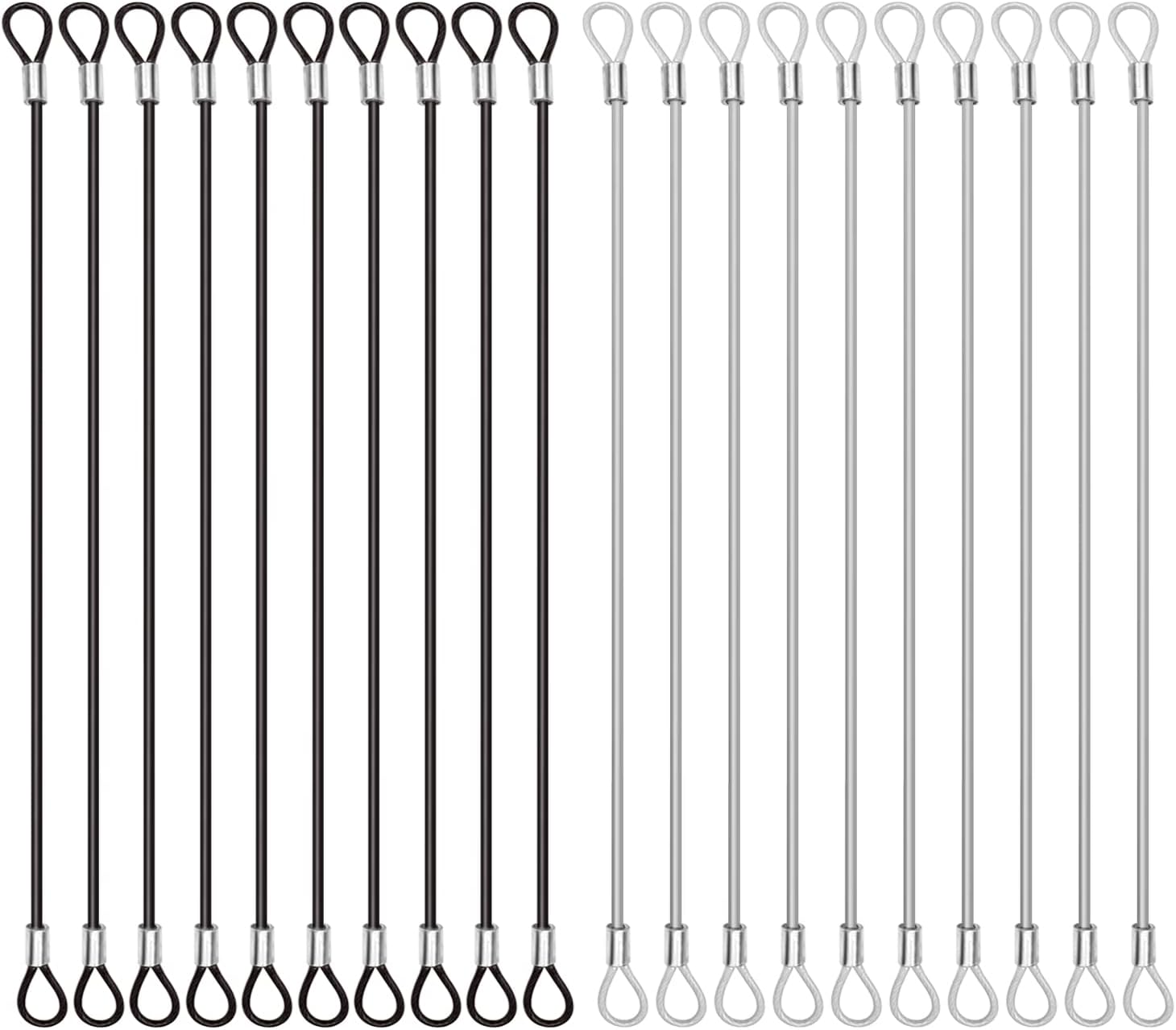 20 Pack Safety Stainless Steel Tethers,2 Color Coated Security Tether Lanyard Kit Cable Wire Compatible with Sporting Camera All Editions,Action Camera Series Devices and Other Applicable Equipment