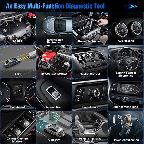 Ya405 Full Systems Diagnostic Scan Tool For Vw Audi Skoda Seat Obd2 Vehicles Full Functions Scanner Code Reader With Engine Abs Battery Sas Dpf Scan Tool #TOP3