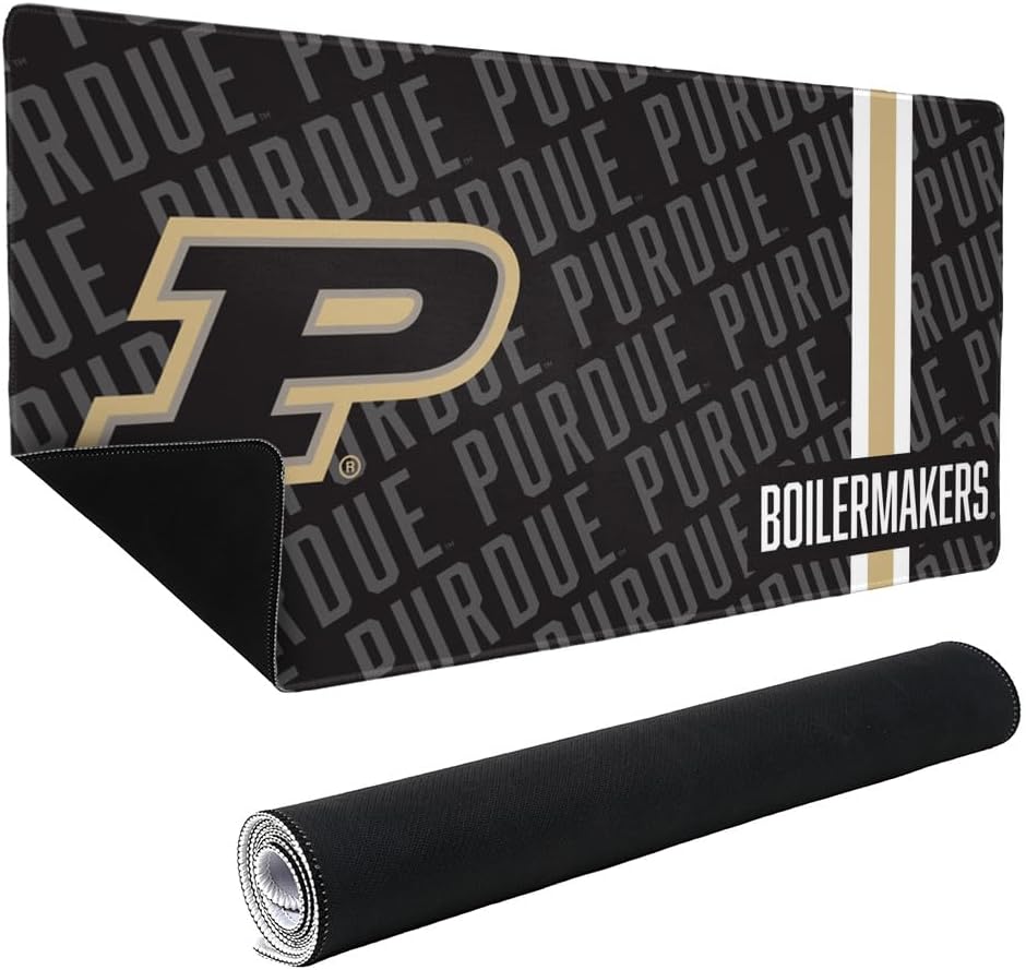 Purdue University Boilermakers Mascot Large Gaming Mouse Pad Desk Mat with Stitched Edges, Non-Slip Base for Gamer, Home and Office, 31.5 x 15.7