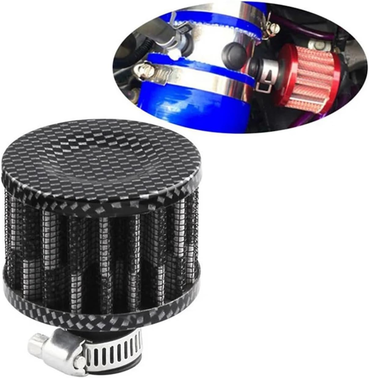 12mm Car/Filter for Motorcycle Cold Intake Crankcase Vent Cover Breather Moto Parts(Purple 12mm)