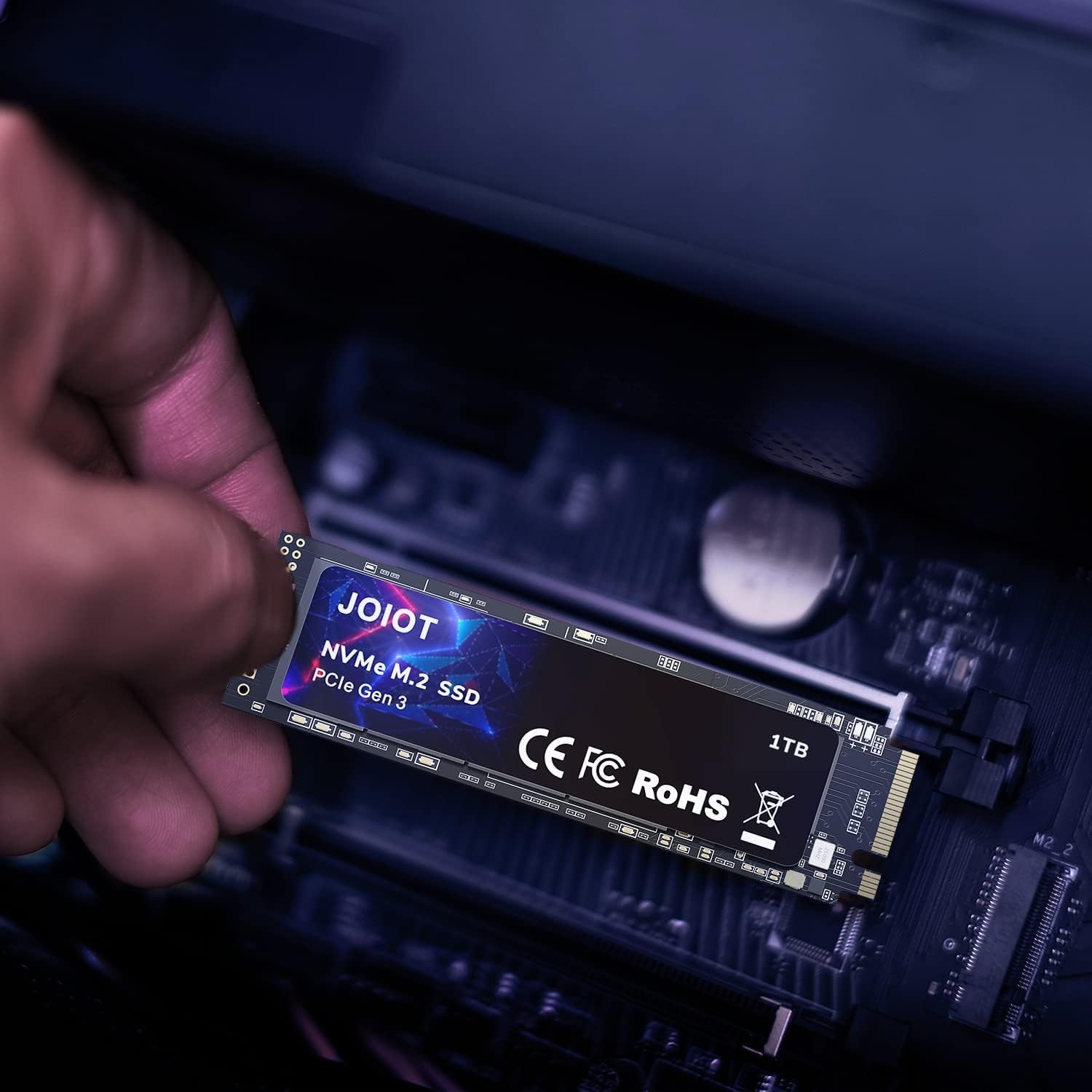 JOIOT SSD 1To PCle 3.0x4 Disque SSD Interne, Vitesse de Lectura jusqu'à 3500 Mo/s, M.2 2280 Nvme SSD Interne 1 to Compatible avec Ordinateur Portable et de Bureau,Disque Dur SSD TLC 3D NAND