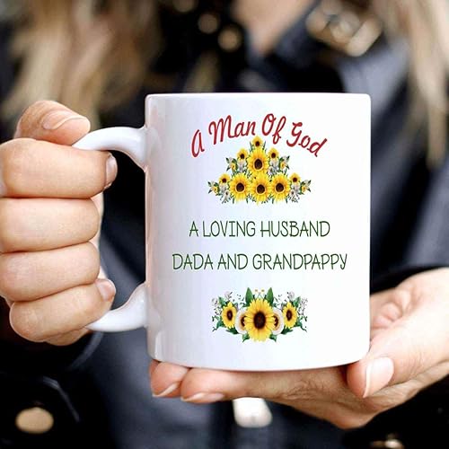 Miniatura 2 de Funny Gift Gift for Believers, an Ideal Gift for Man Of God - Husband Dada Grandpappy Family Christians Prayers on Large 11 Oz White Ceramic Coffee