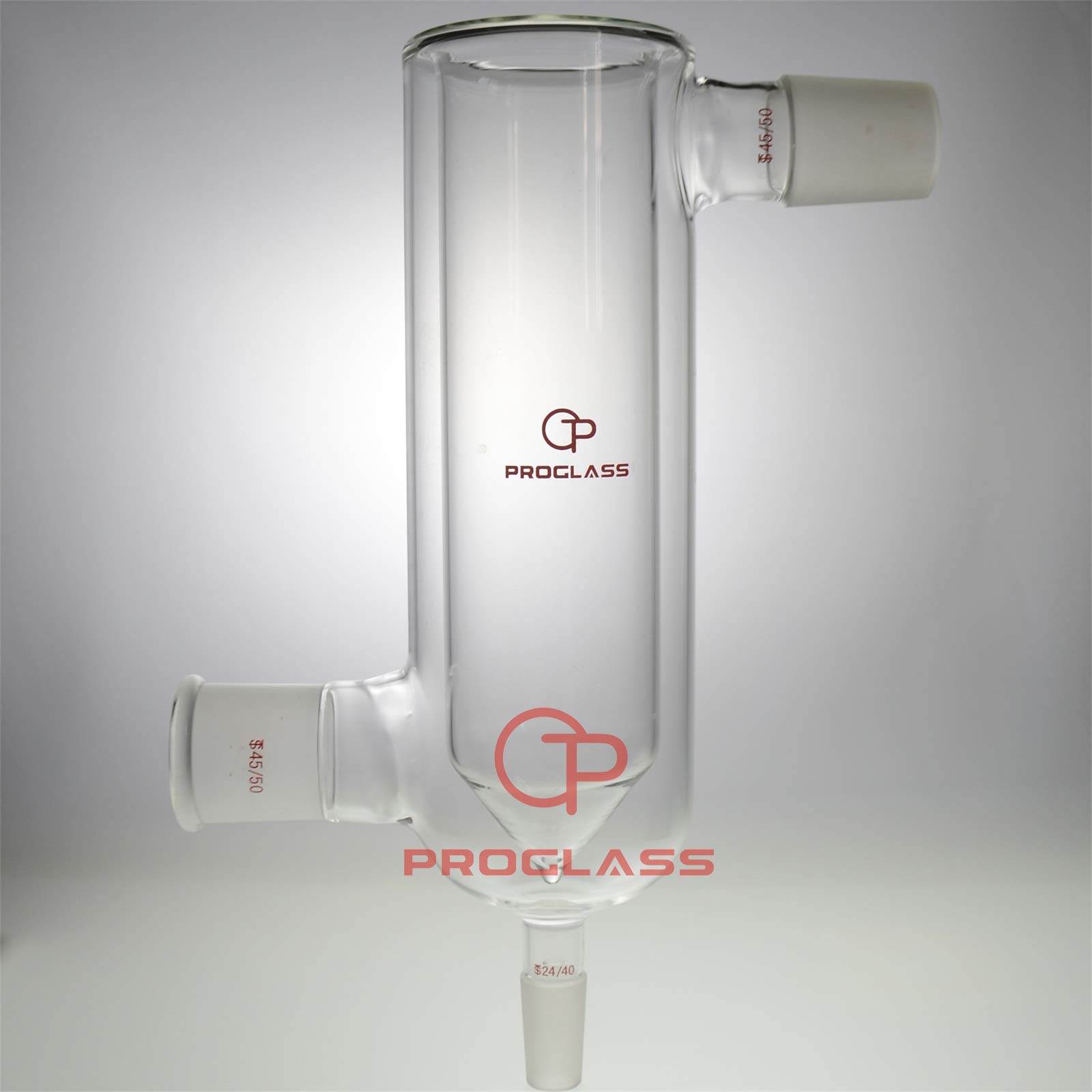 PROGLASS Left Female Right Male 45/50 24/40 100MM Cold Trap Body Length 300mm