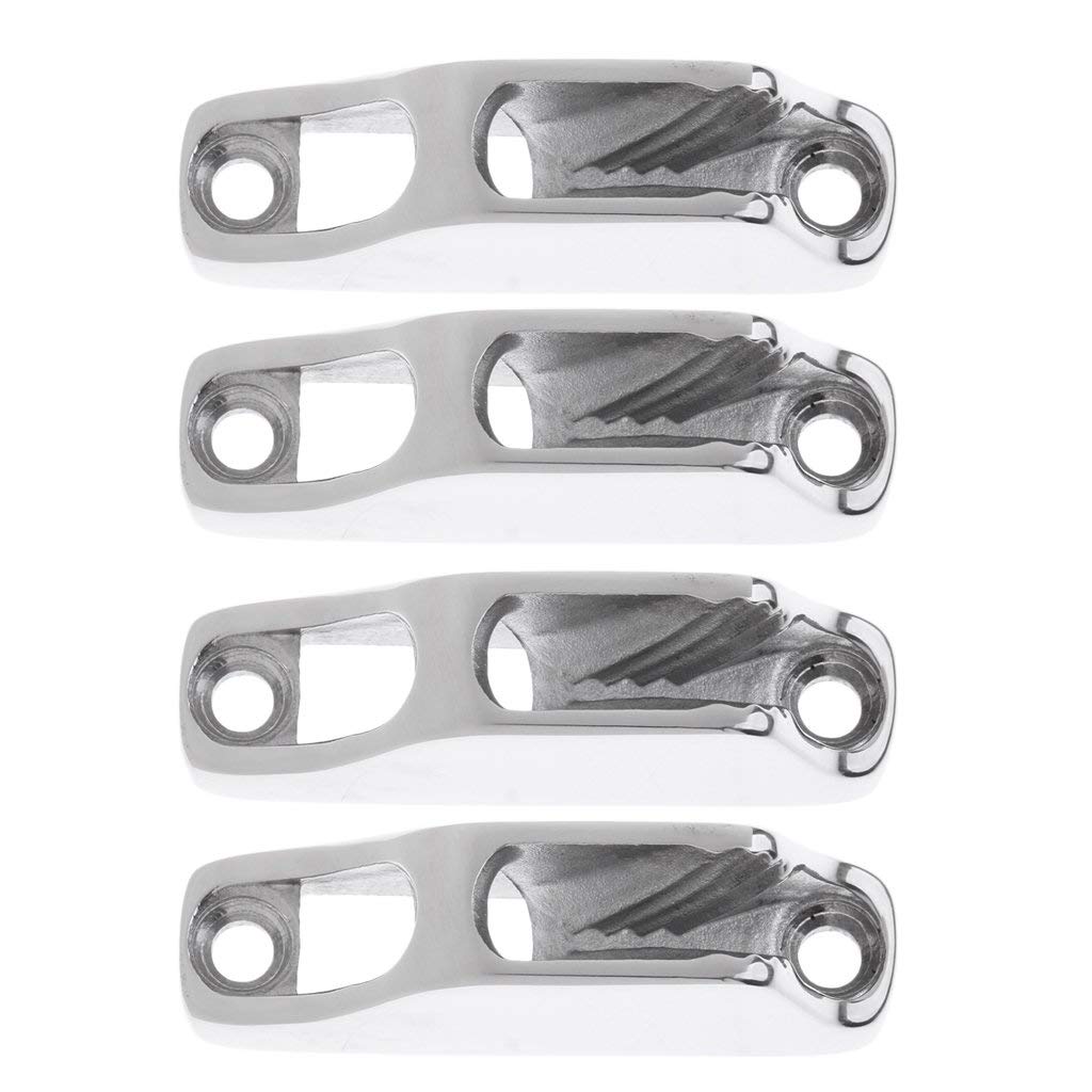 4 tacchetti per barche a vela in acciaio INOX per tacchetti da 3 a 6 mm
