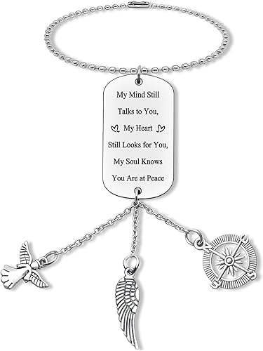 Regalos conmemorativos para espejo retrovisor, adorno colgante de condolencias para la pérdida de la madre, padre, amante, amigo, recuerdo de dolor,