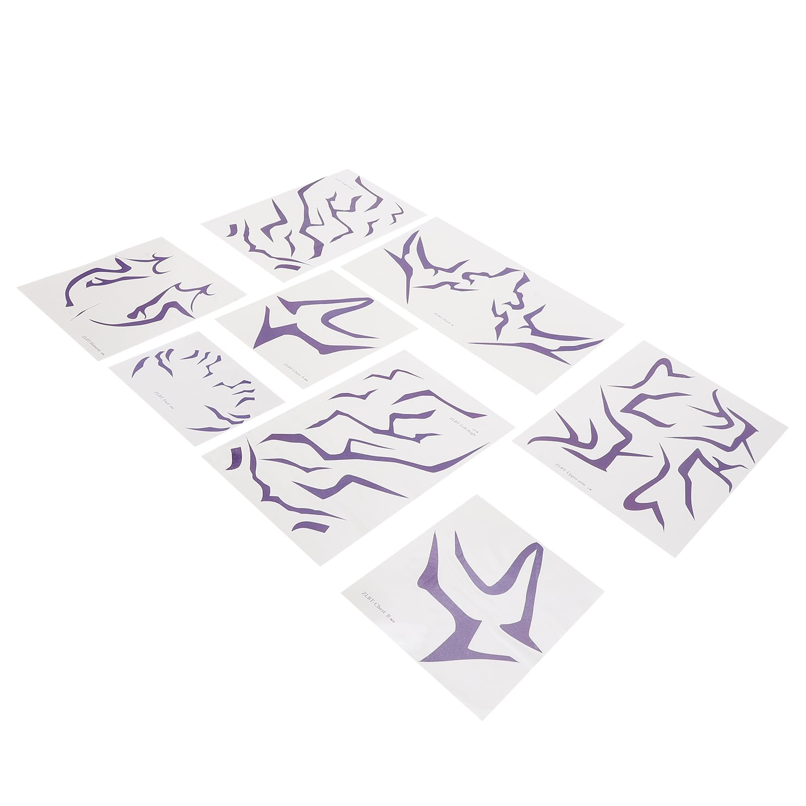 Adesivi per Trucco KPop Tatuaggi Temporanei Resistenti Al Sudore per Festival Feste Uso Quotidiano 10 Pezzi (#1)