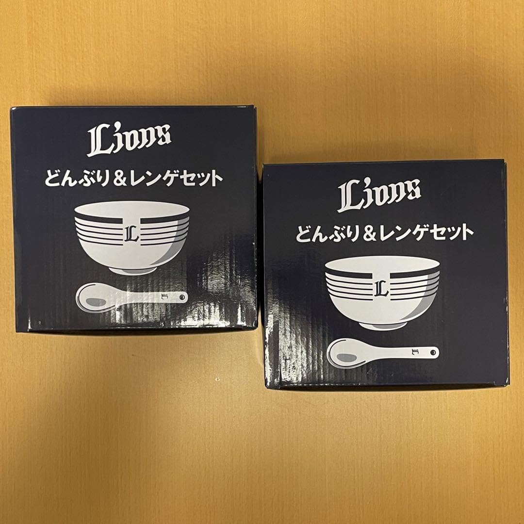 埼玉西武ライオンズ どんぶり&レンゲ セット×2 Amazon.co.jp: 埼玉西武ライオンズ 2022fc入会記念品 どんぶり