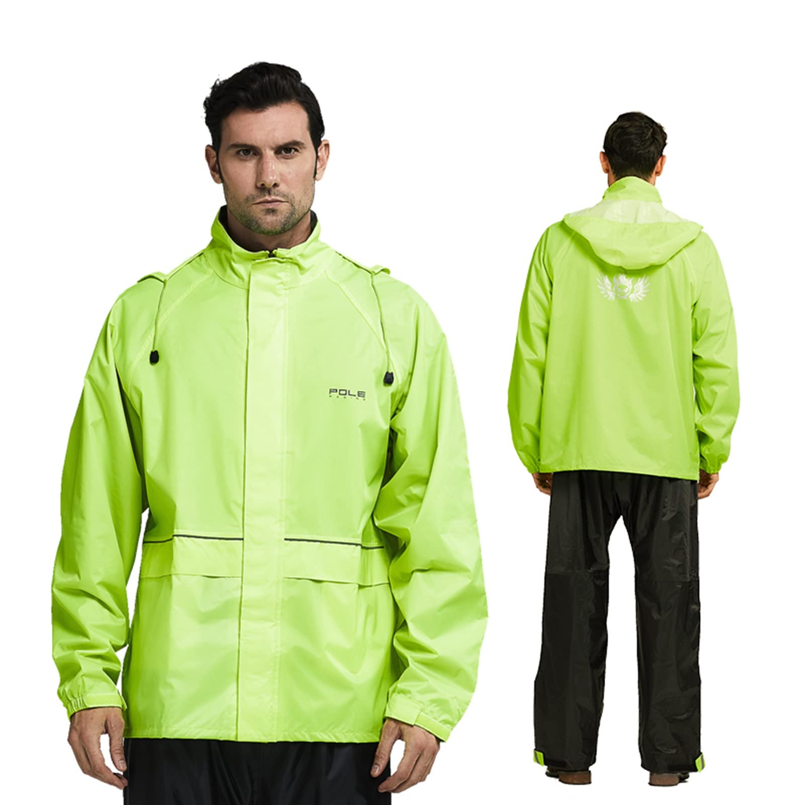 Vestito da pioggia (giacca + pantaloni), cappotto a pioggia impermeabile al 100%, poncho di pioggia unisex traspirante, cucitura nastrata, per campeggio, escursioni o qualsiasi attività all'aperto