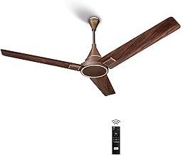 KUHL Prima A5 1200MM 65% Stylish Power Saving BLDC Ceiling Fan with Remote | 29W | BEE 5 Star Rated & ISI Marked | High Air Flow | 5 Year Brand Warranty On Motor | Teak