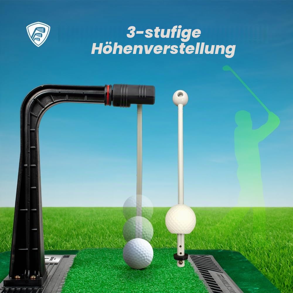 WINNERSPIRIT Real Swing 300 Golf Swing Trainingshilfe True Impact Der Weg zur Bestätigung Höhenverstellbar Stabile Konstruktion Swing Trainer Tragbar