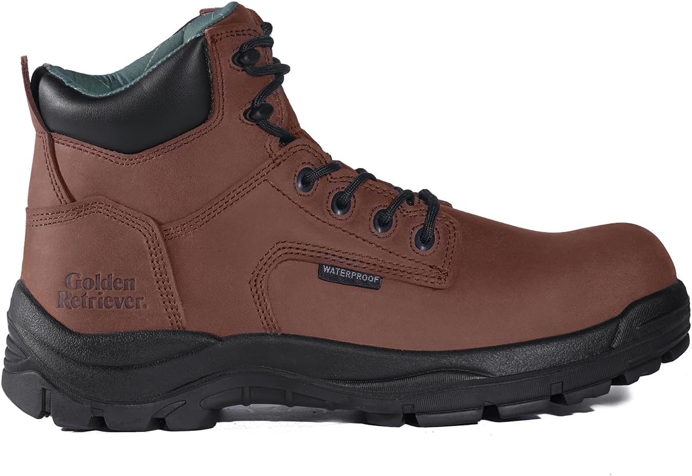 Golden Retriever 6'' Steel Toe Work Boots for Men, Waterproof Construction Boots,Slip and Oil-Resistant,Coolmax, Comfortable,ASTM F2413-18 EH G6755-G6955 - Image 4