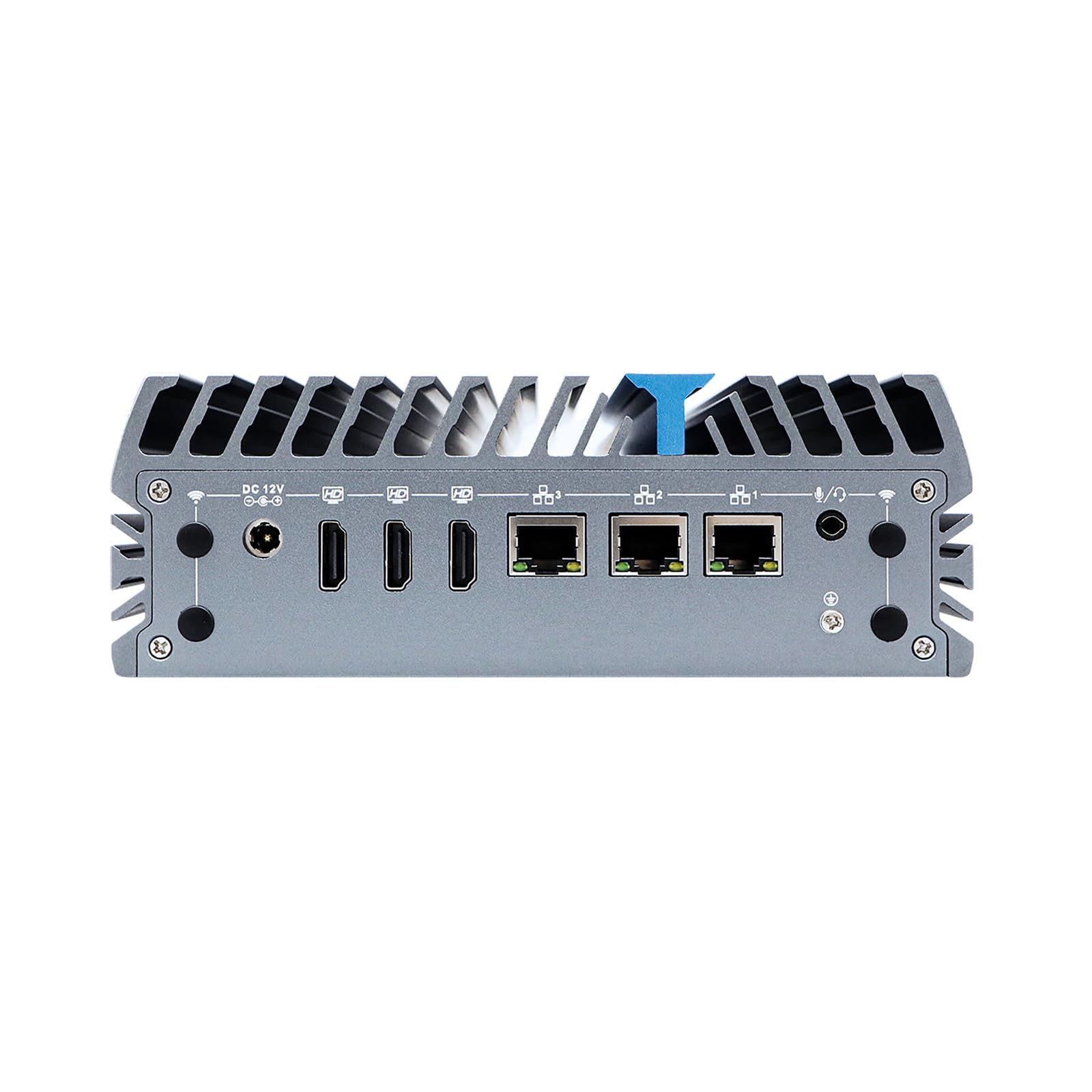 Embedded Industrial Computer, Mini PC, I7 1255U, Windows 11 / Linux Ubuntu, IX21, 3 x HDMI, 3 x LAN, SIM Slot, Expandable GPIO 9～36V Wide Voltage Power, 32G RAM, 512G SSD