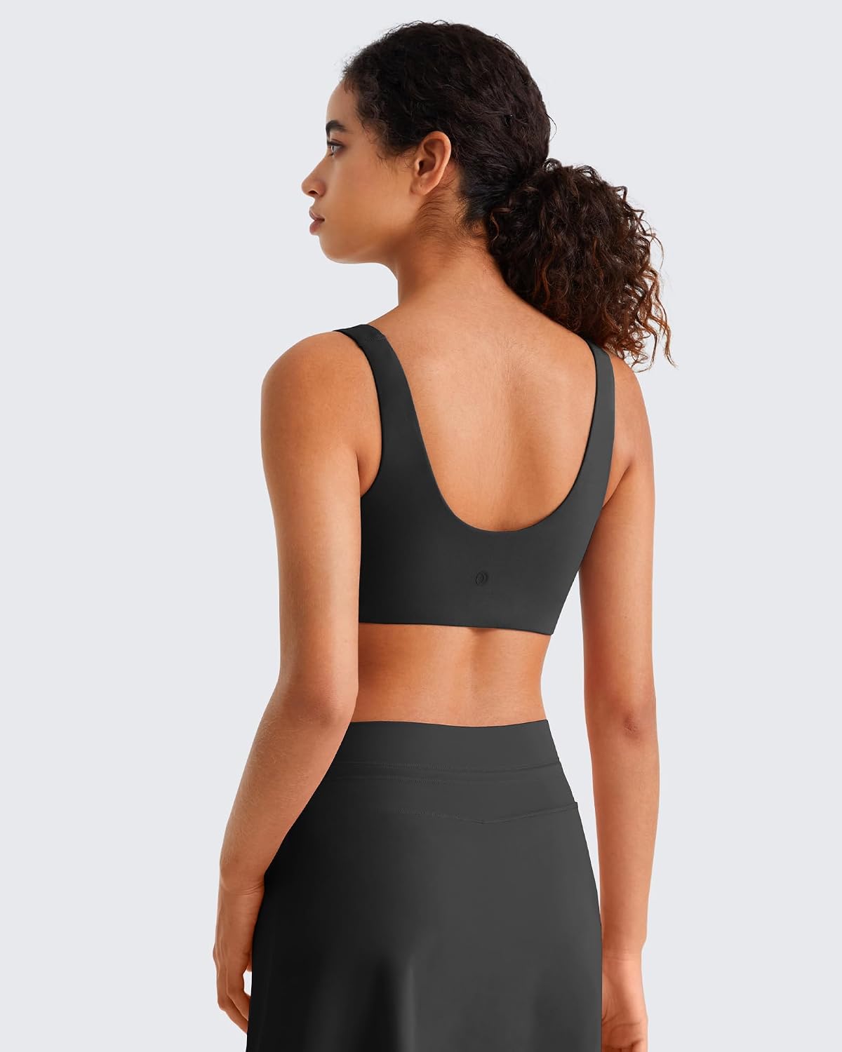 G4Free BareFeel Non Padded Sports Bra for Women Double Lined - Wireless U Back Square Neck Crop Tank Tops Yoga Casual image 5