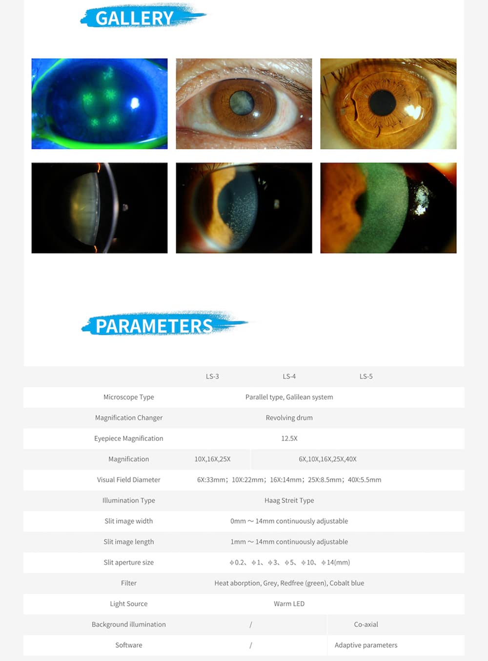 LS-4 microscopio de optometría de aumento cinco veces con microscopio LED