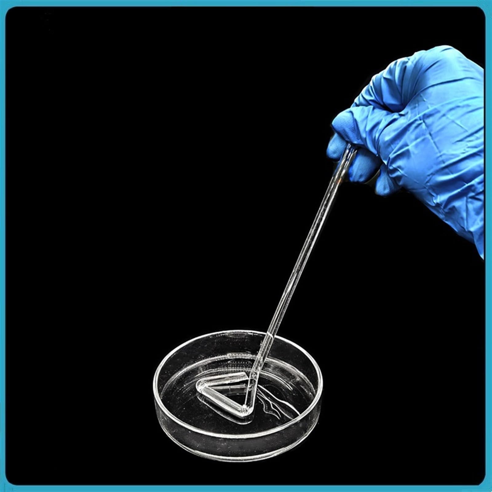 Equipo de Laboratorio Placa de Petri de Vidrio, Plato de Cultivo Grueso de Vidrio de borosilicato de 90 mm de Alto, cristalería de Laboratorio Transparente y Suave Resistente a Altas temperaturas, 10