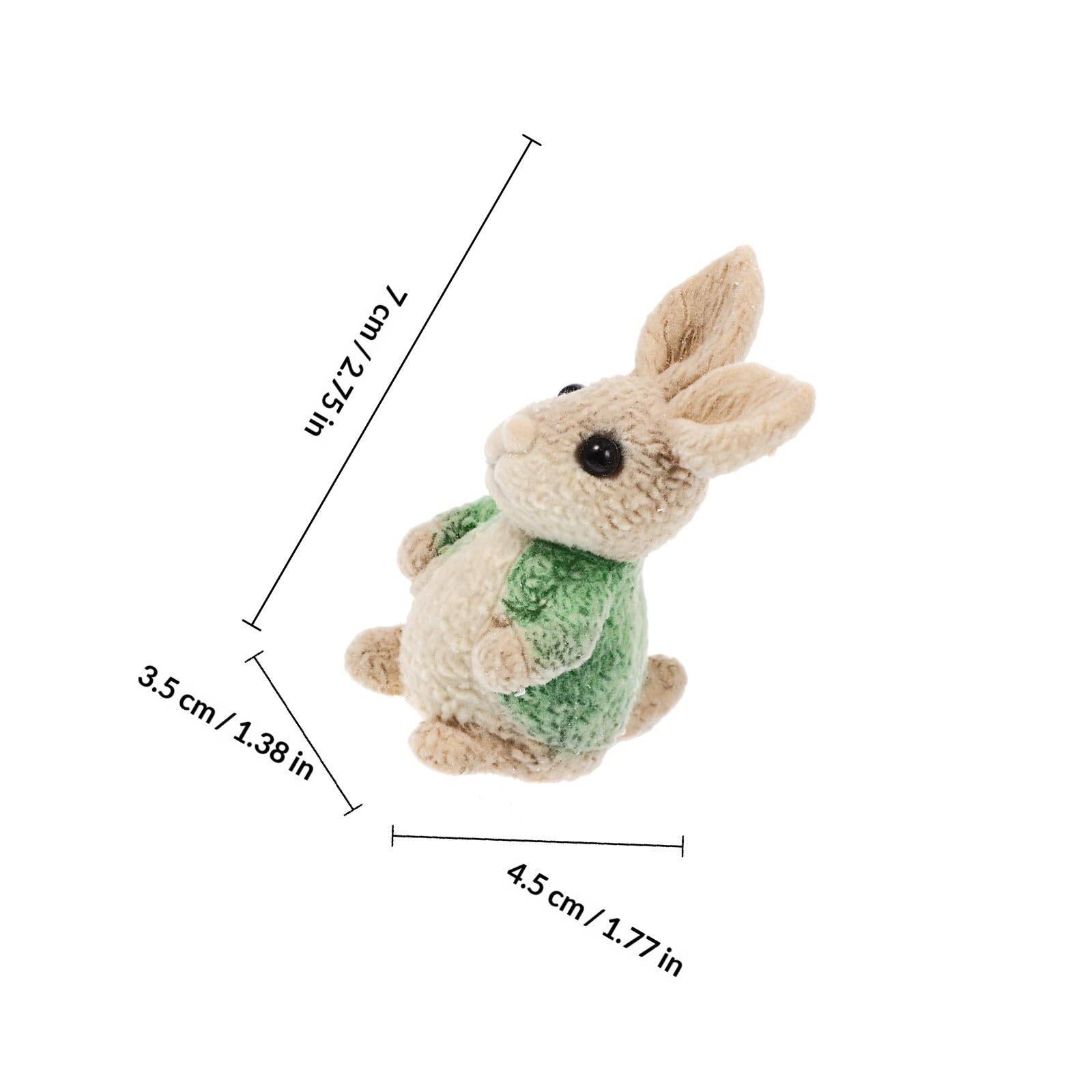 3 Piezas Figura de Conejo de Pascua de Resina