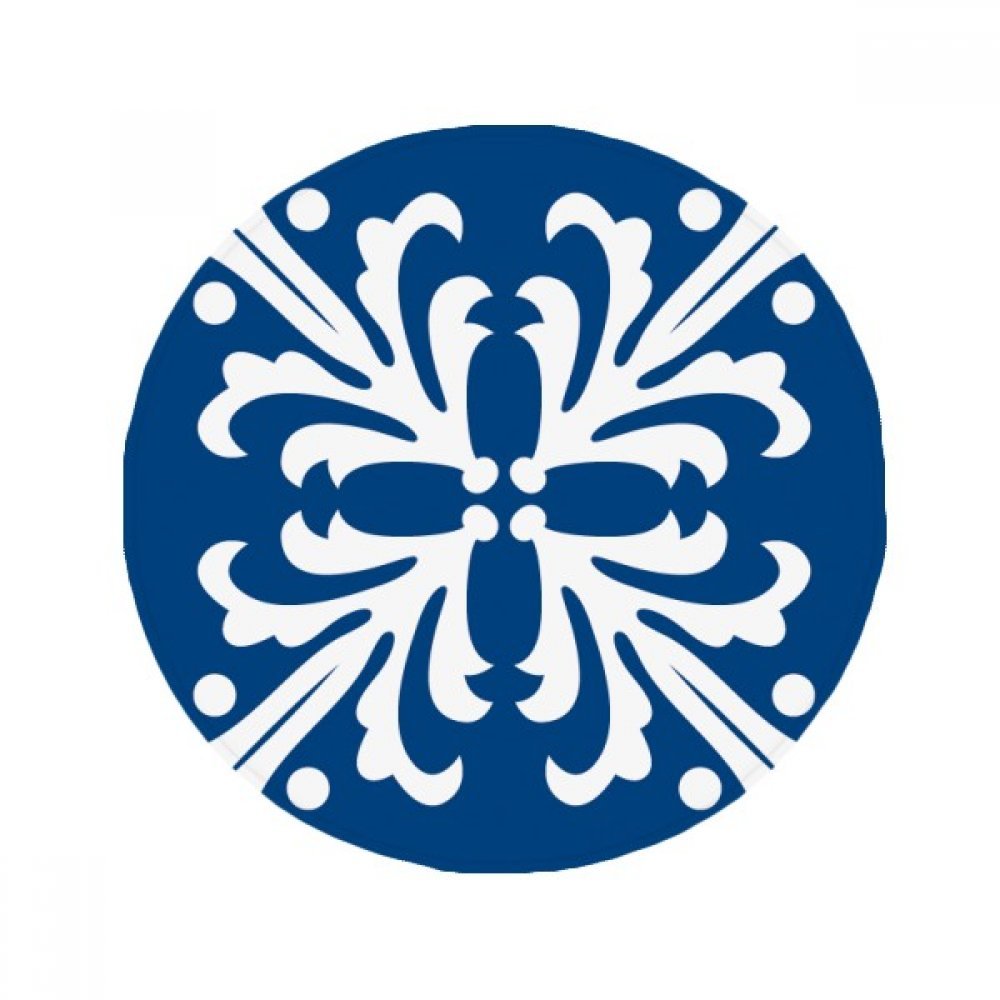 Tapis de sol rond Talavera bleu fleur : une idée cadeau déco originale 50cm