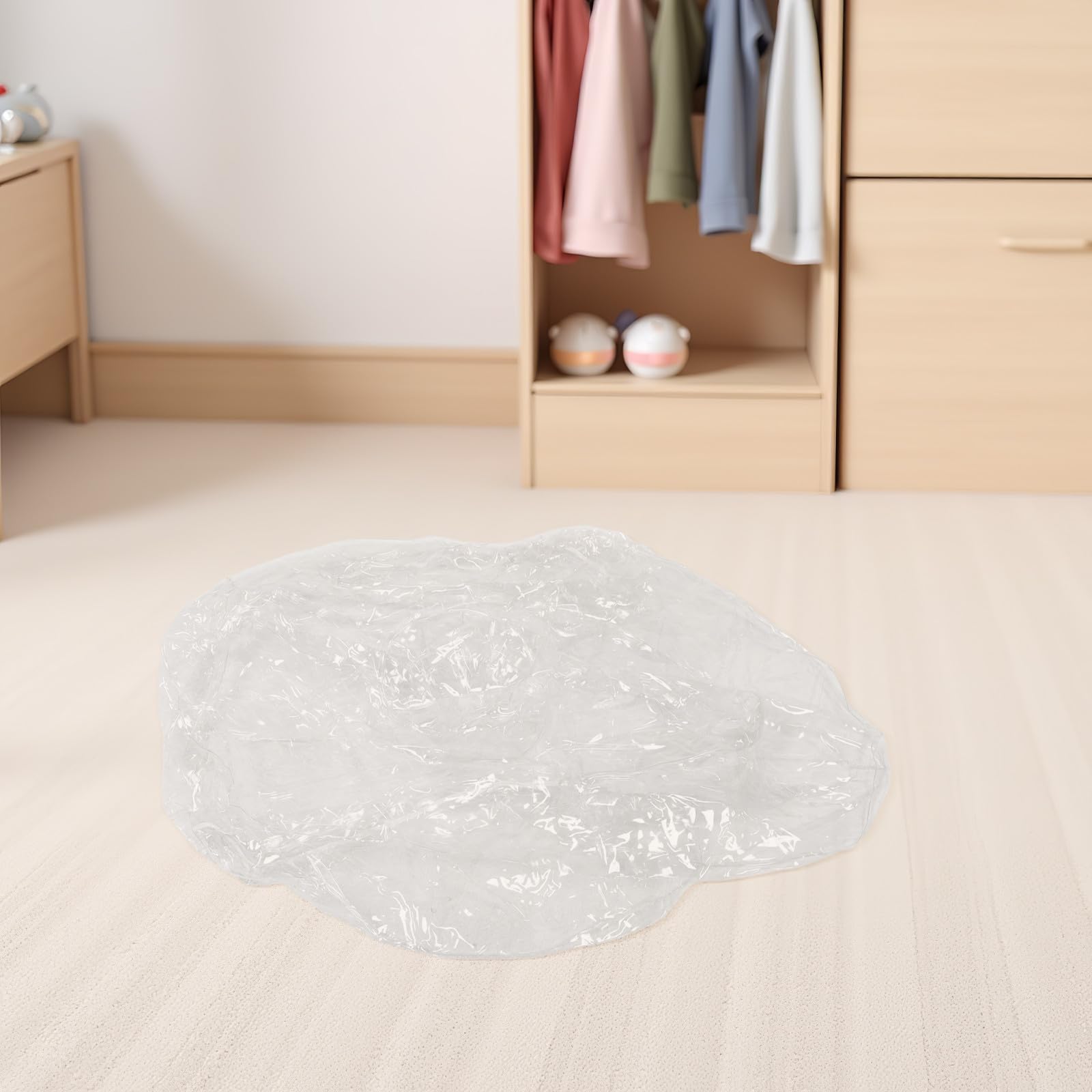 NUOBESTY Funda Transparente para sofá o de Peluche, Impermeable, de PVC, para Guardar Juguetes de Peluche, Organizador Grande y Transparente para Habitaciones de niños.