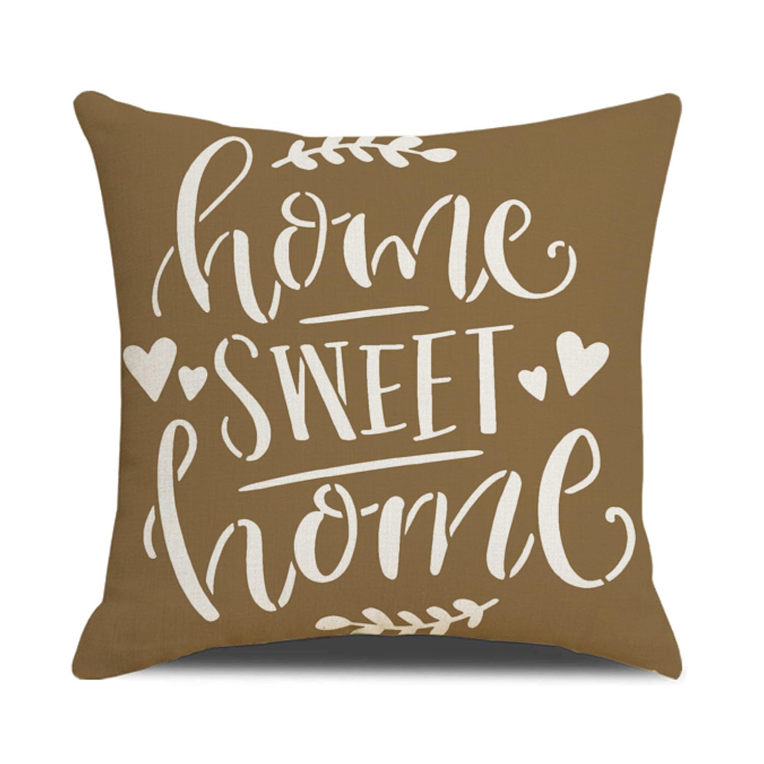 Homefeelzydys Cushion Covers,Cushion Covers 45 x 45 set of 4 Brown Square Throw Pillow Case cushion covers 18x18 4Pack For Outdoor Patio Garden Blench Living Room Sofa Farmhouse Decor - Image 3