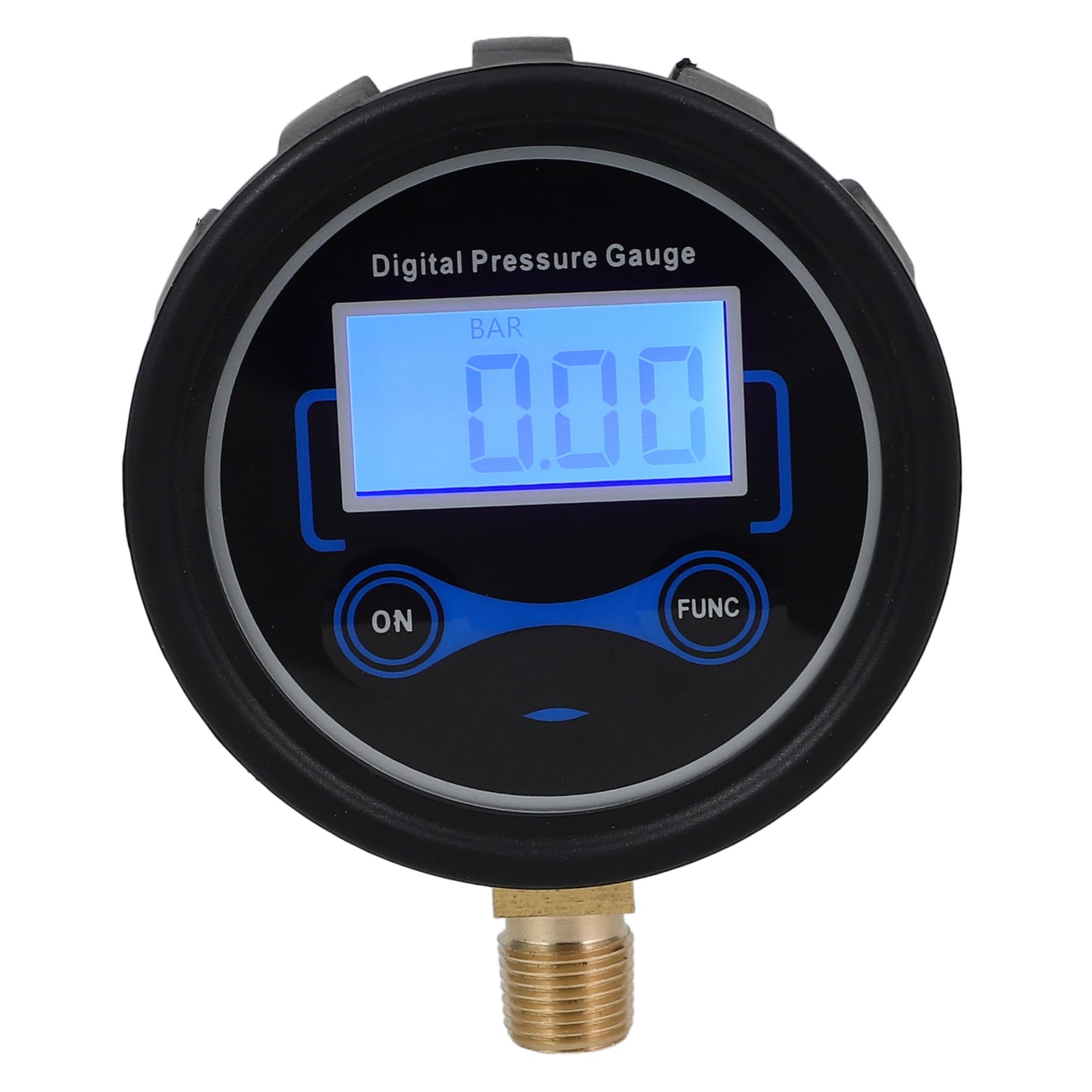 Cabilock 5 Piezas Manómetro de pantalla digital con monitor de presión de coche presión de aire probador de presión de neumáticos de coche medidor de neumáticos de coche el plastico Negro