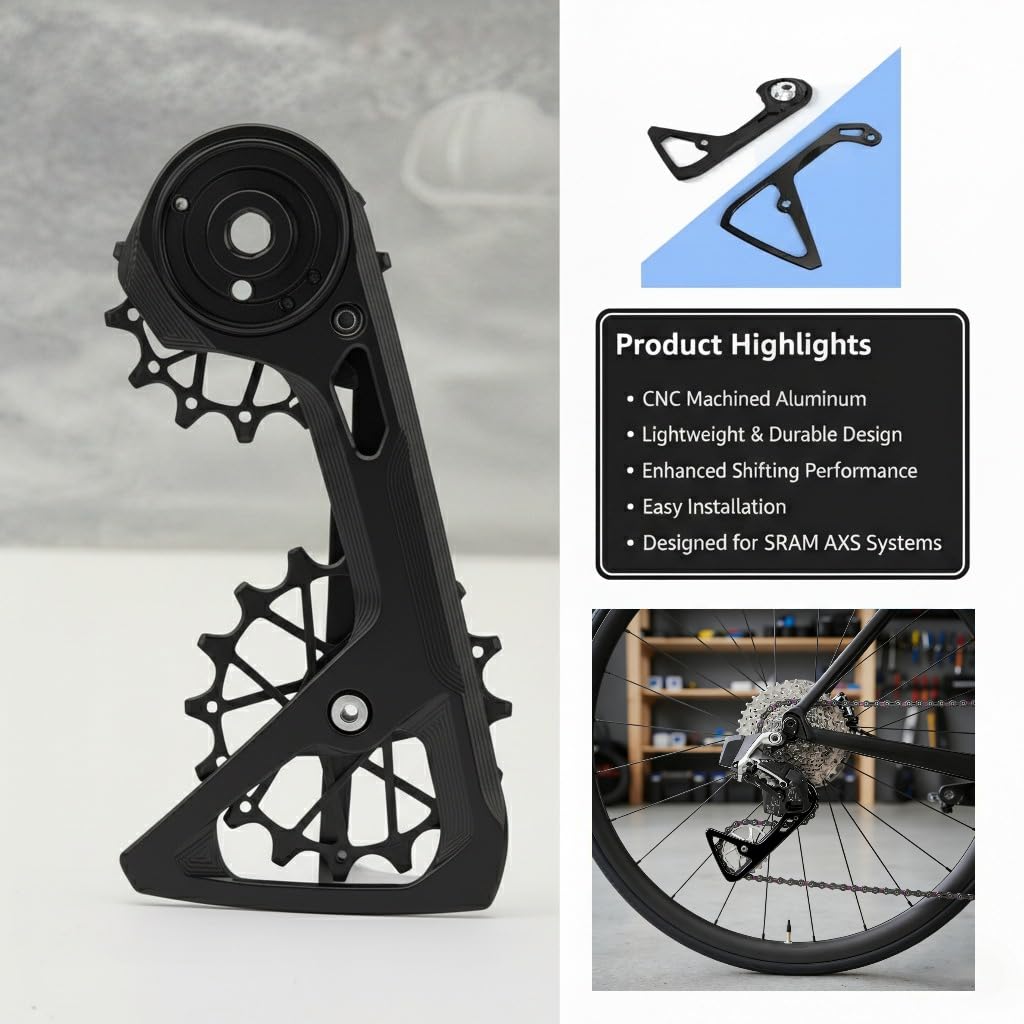 Per gabbia deragliatore SRAM eTap AXS, compatibile con rosso/Force/Rival/Apex, adatto a cassette 36T e deragliatori XPLR, viti in titanio + strumento AXS