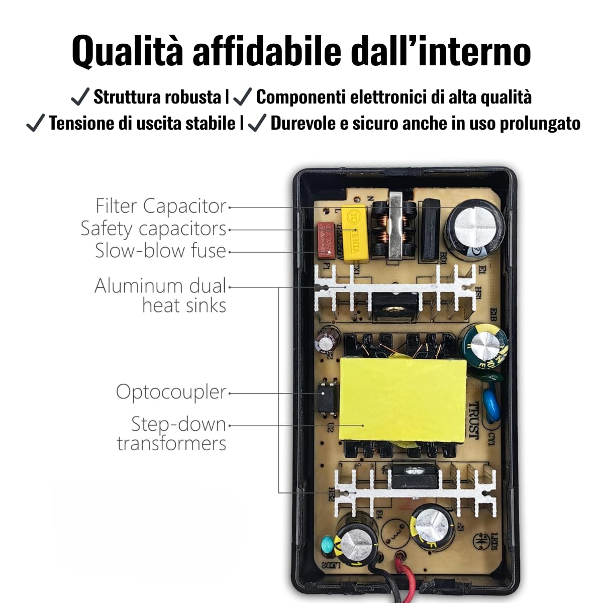 Alimentatore AC a DC Adattatore 100V - 240V a 12V Automobile Sigaretta Accendisigari Presa Corrente 12V/3A 36W Inverter di Potenza Trasformatore Convertitore per 12V Compressore/Pompa Aria per Auto