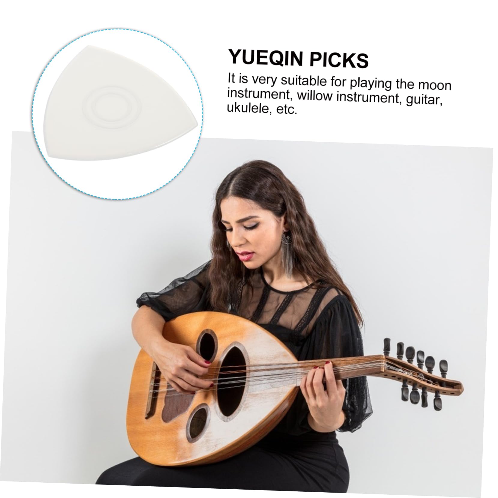 ibasenice 36piezas Púas De Guitarra Transparentes De Nylon Antideslizantes Para Da Ruan y Otros Instrumentos Musicales