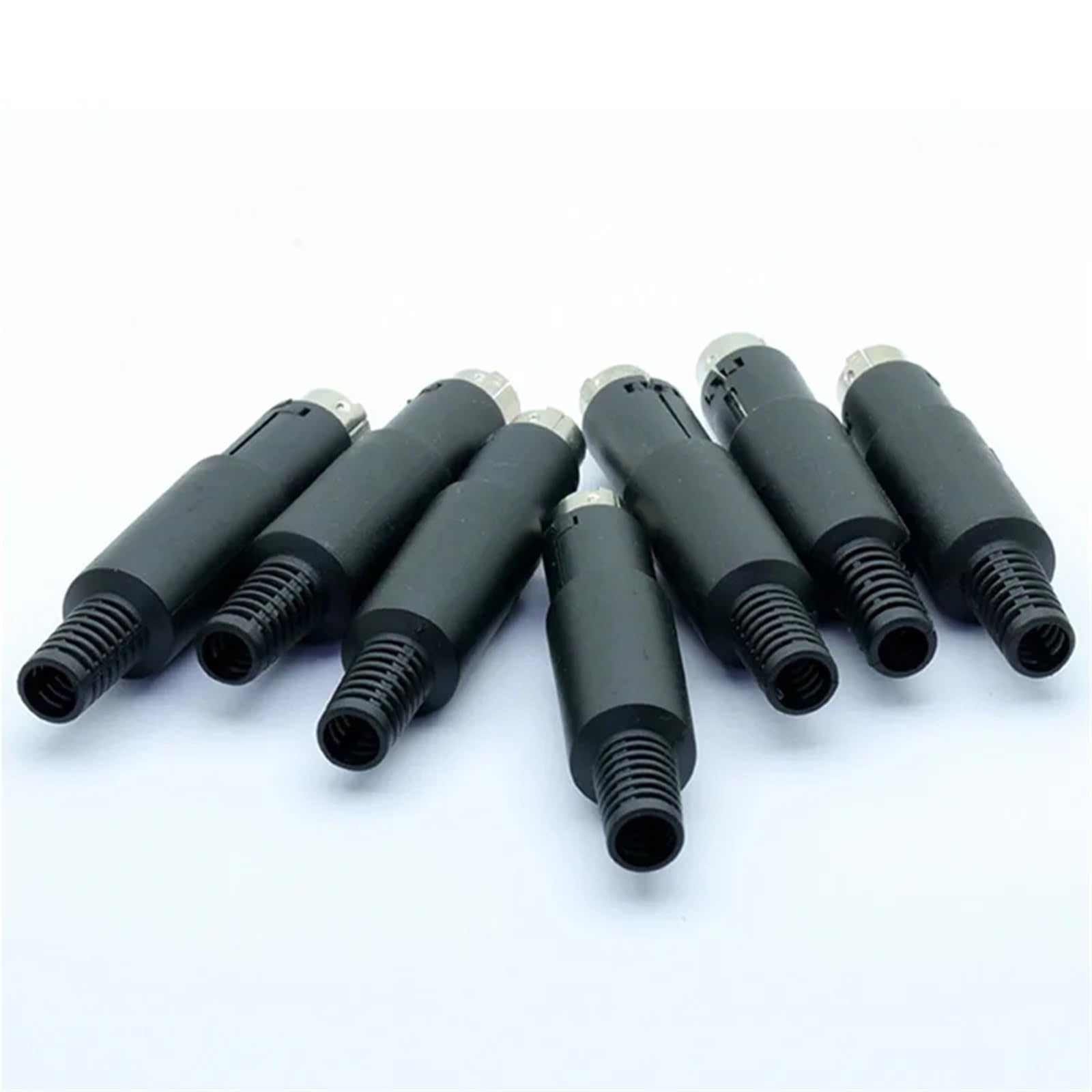 10 szt. Mini 3/4/5/6/7/8/9 wtyków DIN męskie wtyczki z plastikowym uchwytem, adapterem, kable lutownicze, złącze DIY (3 piny)