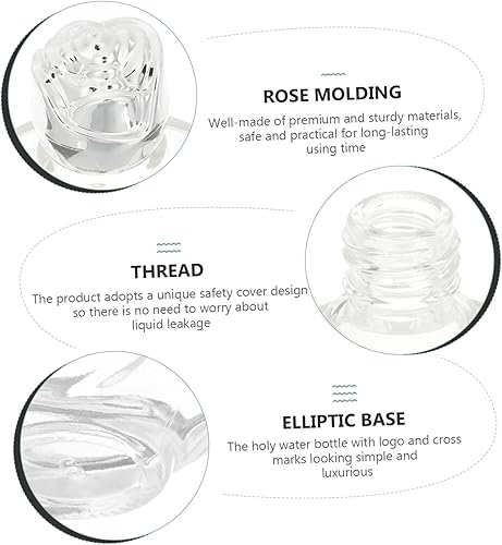 Miniatura 9 de ABOOFAN 10 unidades de aceite de recipiente pequeño recargables con botellas de vidrio dorado para festivales de Pascua para fiesta de diseño Jesús