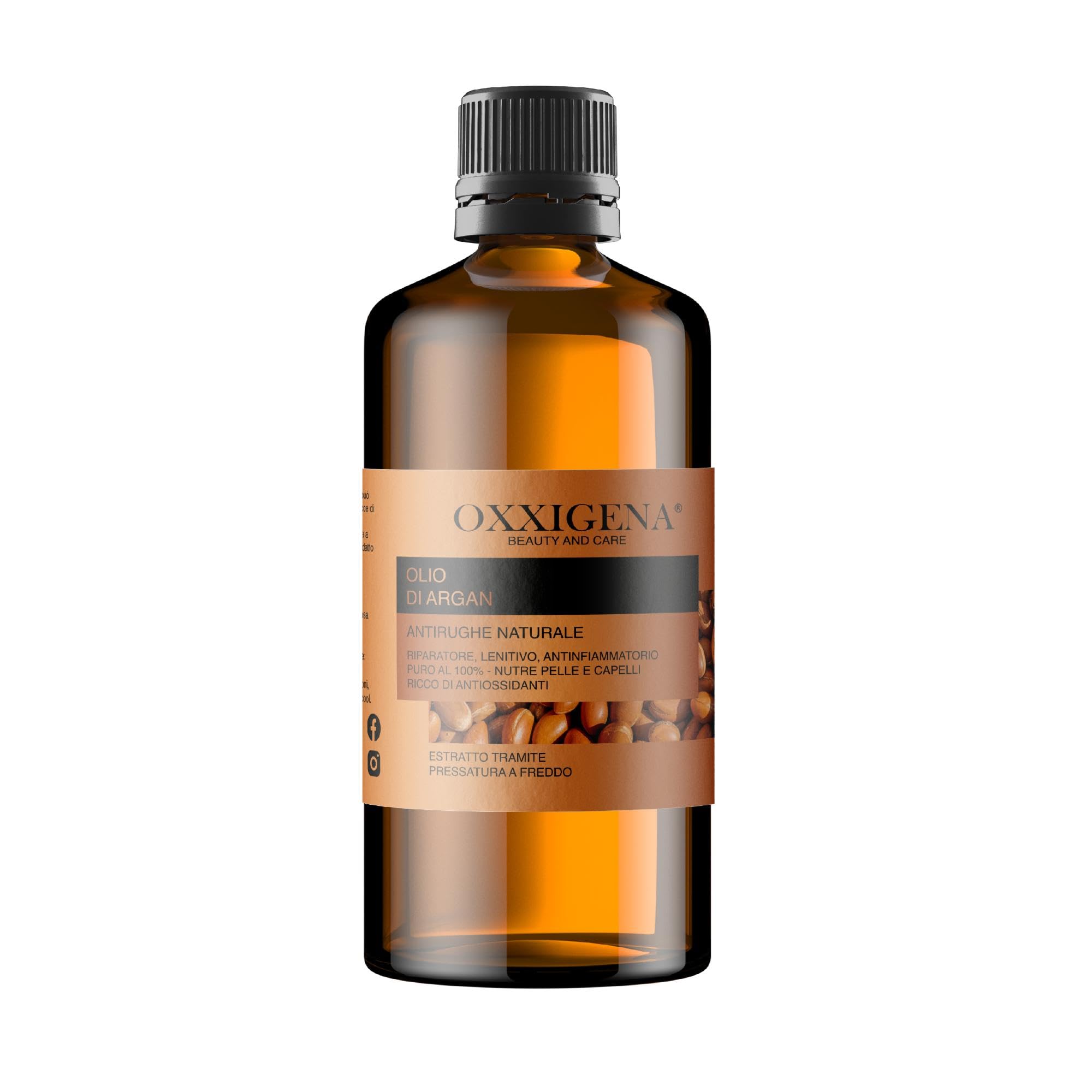 Oxxigena Aceite de Argán de Marruecos 100% puro - 500 ml - Prensado en Frío - Hidratante, Ideal para Cara, Cabello, Piel, Barba y Cutícula - Vegano, sin OGM