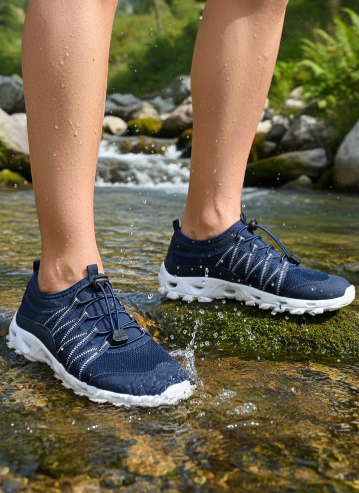 Image of SOBASO Water Shoes Quick Dry Lightweight Swim Shoes for Men Ideal Hiking Water Shoes Fishing Shoes River Shoes Beach Shoes Men Durable Comfortable Design