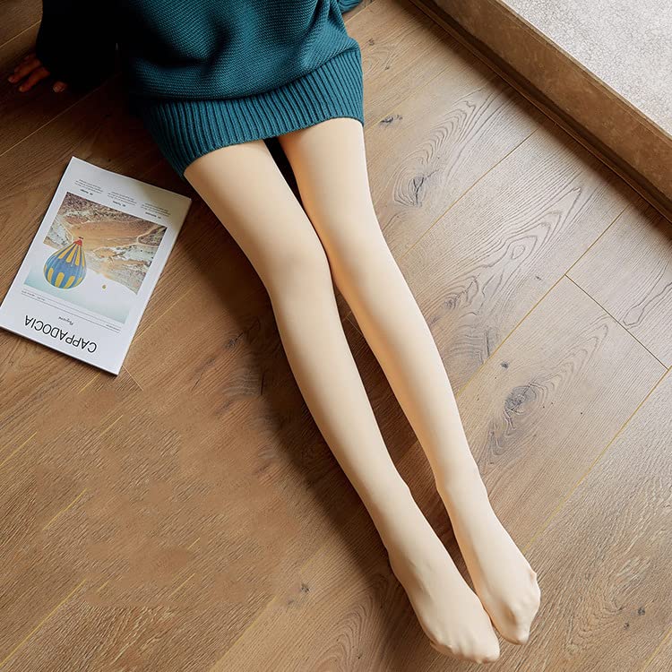 Image of Pubnico Skin Women Fleece Lined Tights, High Waist Winter Warm Control Top Tights,Thick Thermal Pantyhose Elastic Leggings