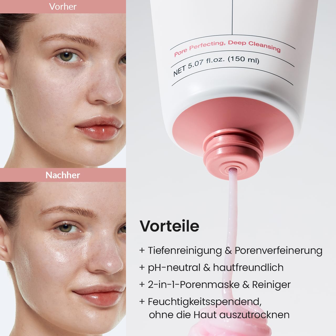 BIODANCE Collagen Mask To Foam Cleanser, Gesichtsreiniger für Frauen, 2-in-1-Porenmaske und feuchtigkeitsspendender schäumender Gesichtsreiniger, koreanische Hautpflege (150 ml)