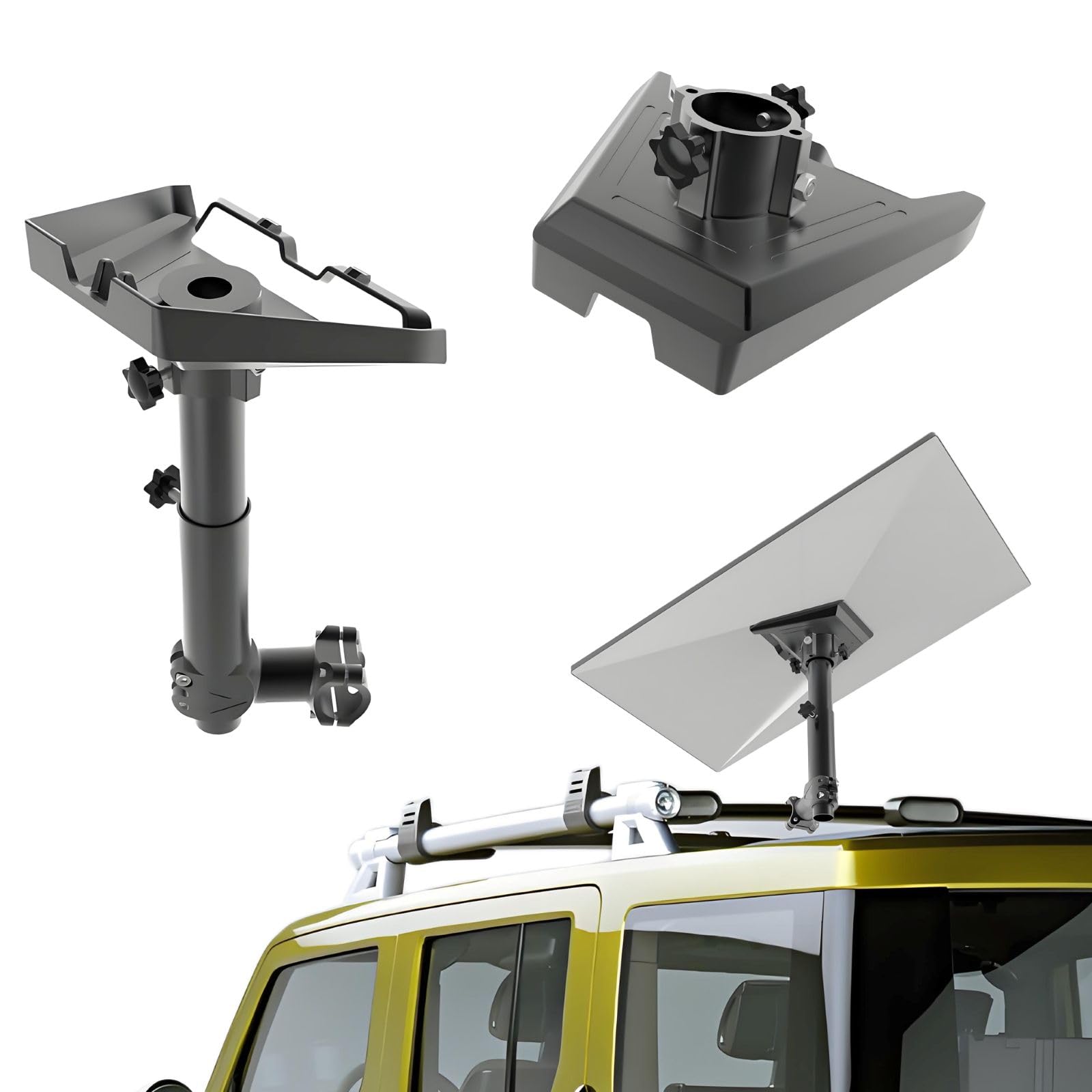 Starlink Gen 3 Universal Mount - RV, Camper, Yacht, Pole, Railing Clamp for Roof/Rack (0.8-1.1