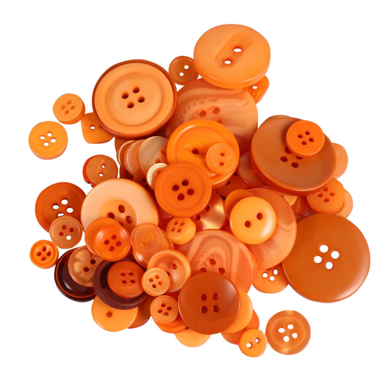 Bottoni in Resina Arancia 7mm-35mm, Kit DIY 1000 Pezzi