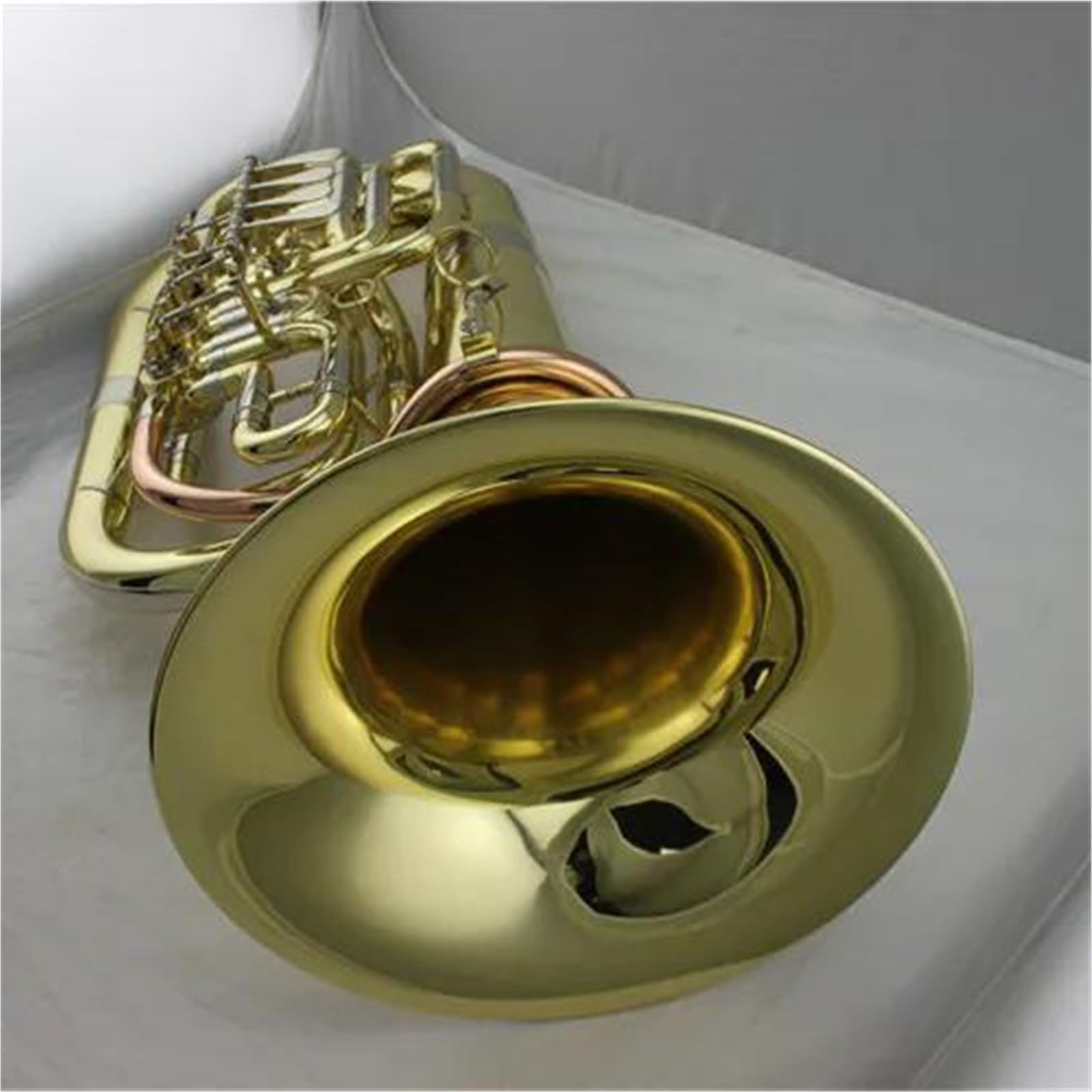 Eufonium Instrumenty Muzyczne Złoty Lakier Obrotowy Euphonium 4 VALVE Ton C/Bb Odpowiedni Dla Dorosłych Początkujących Profesjonalne Wykonanie